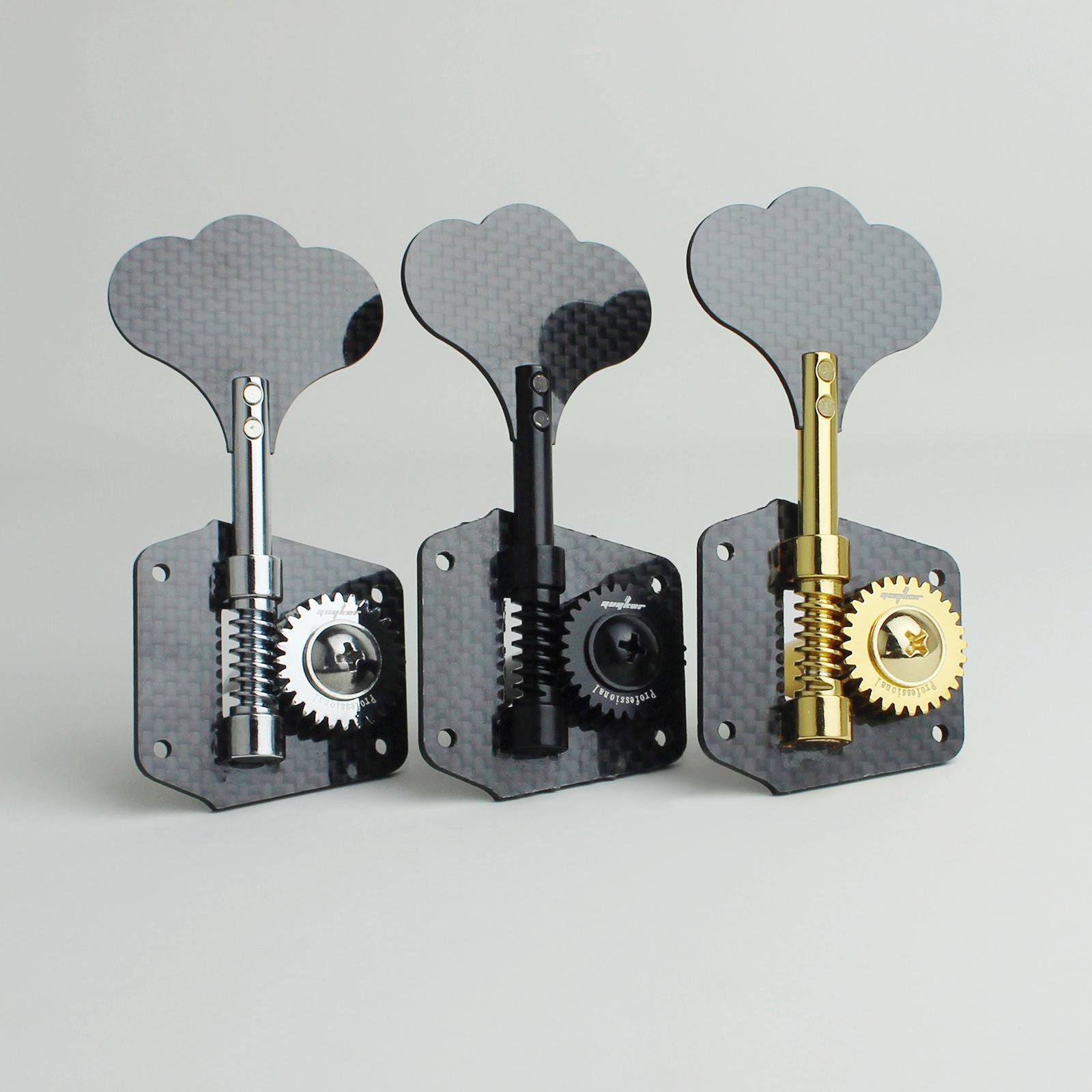 Guyker GB-530T Carbon Fiber Tuning Pegs for Bass with 1:28 Gear Ratio