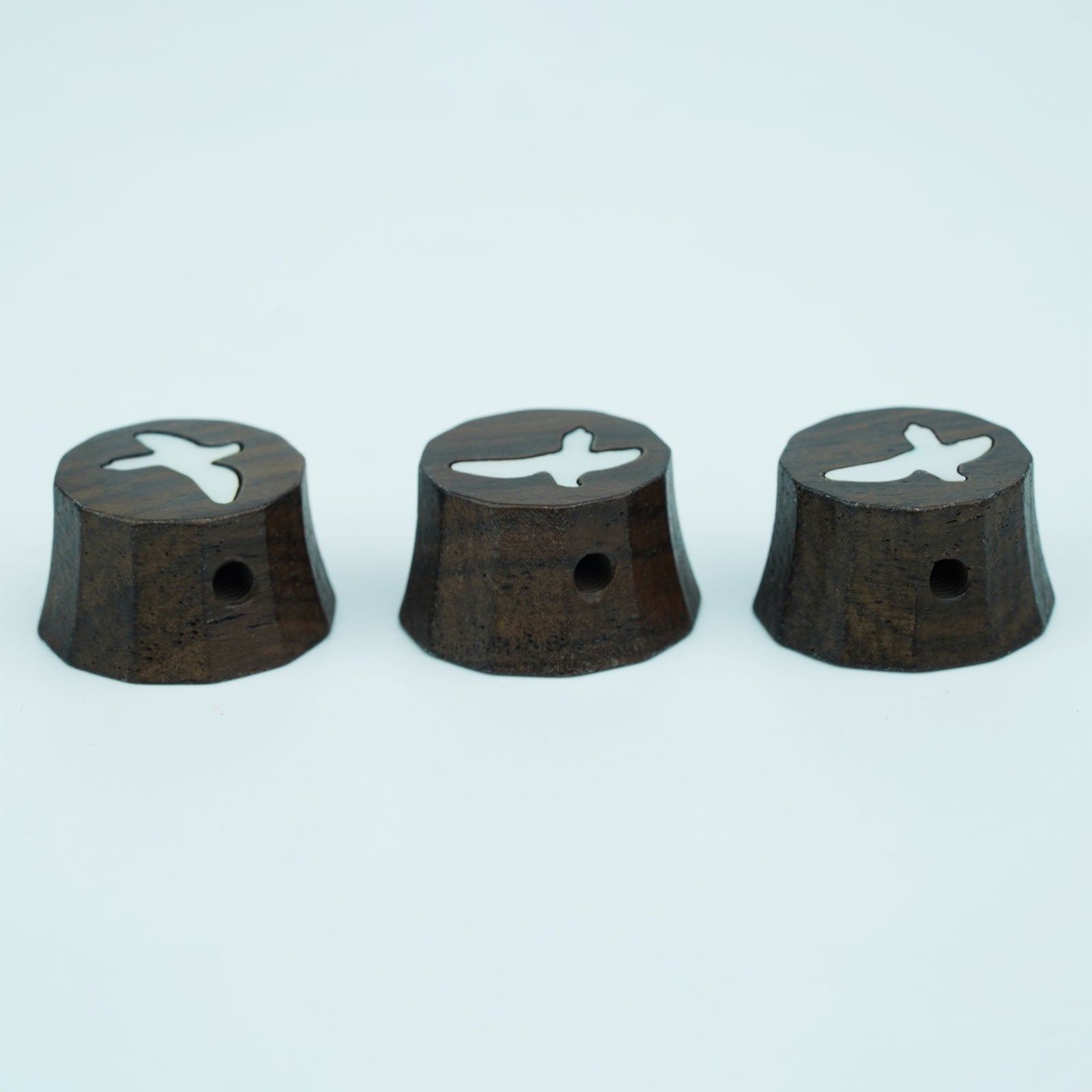 Guyker WK014 PRS Style Potentiometer Knob Surface Redwood Blackwood with Bird Pattern