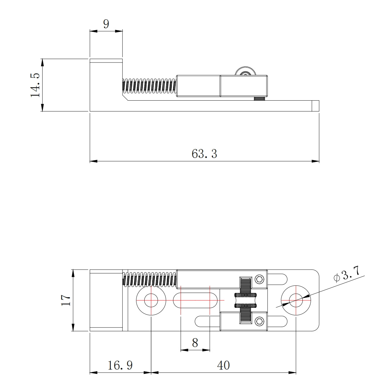 Guyker GB111 Individual Roller Bridge for 4/5-String Electric Bass