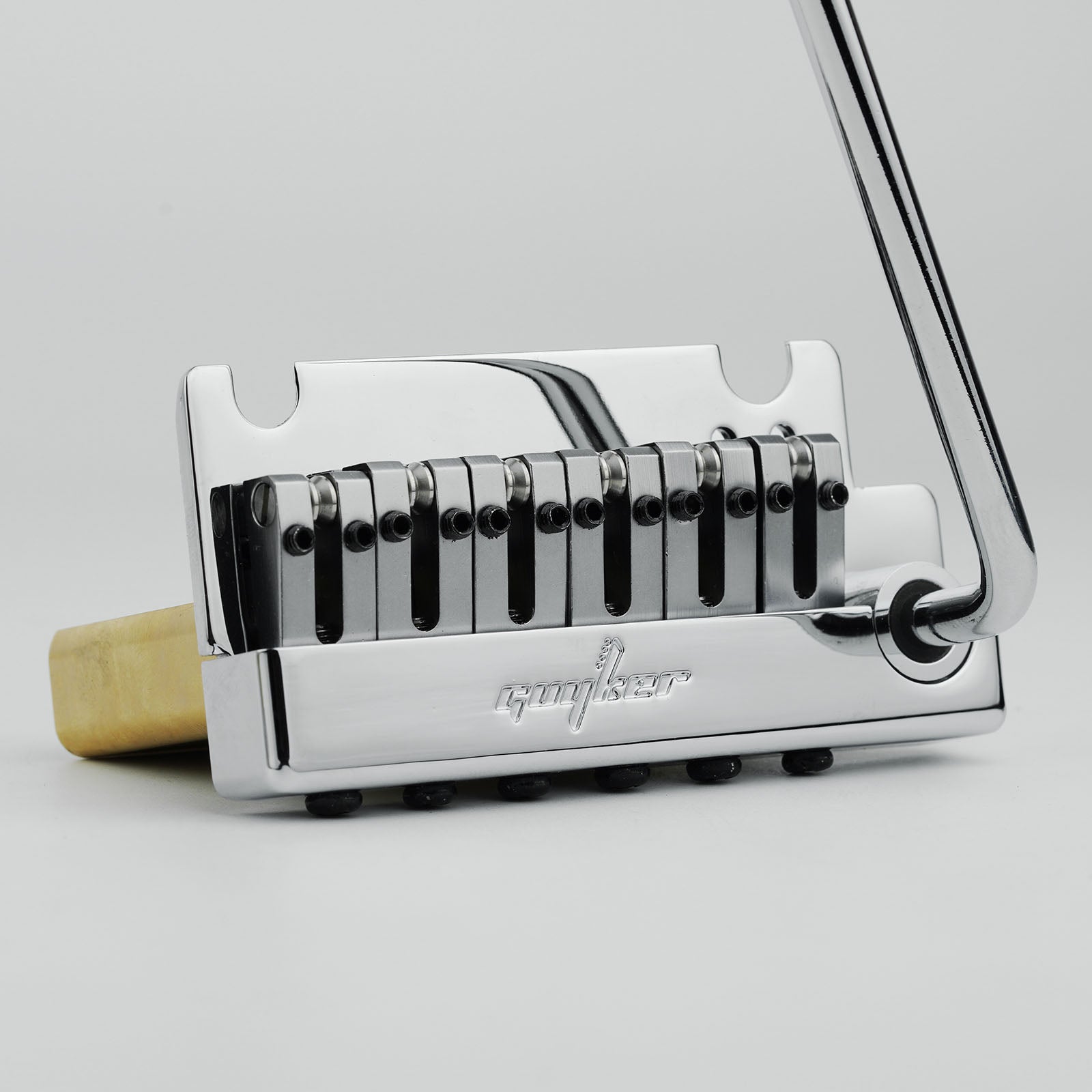 Guyker GG1009-T Non-locking 2 Point Guitar Tremolo Bridge with Brass Saddle Brass Block for Fender Strat