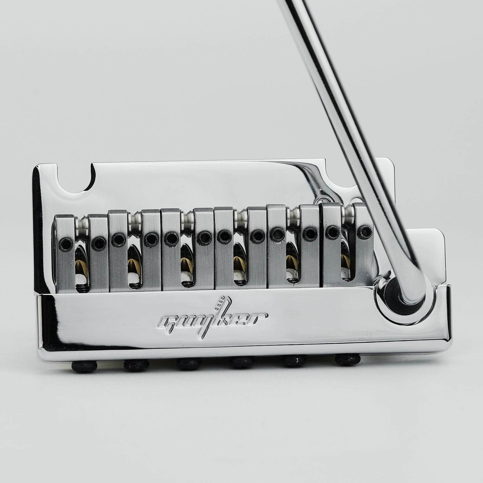 Guyker GG1009-T Non-locking 2 Point Guitar Tremolo Bridge with Brass Saddle Brass Block for Fender Strat