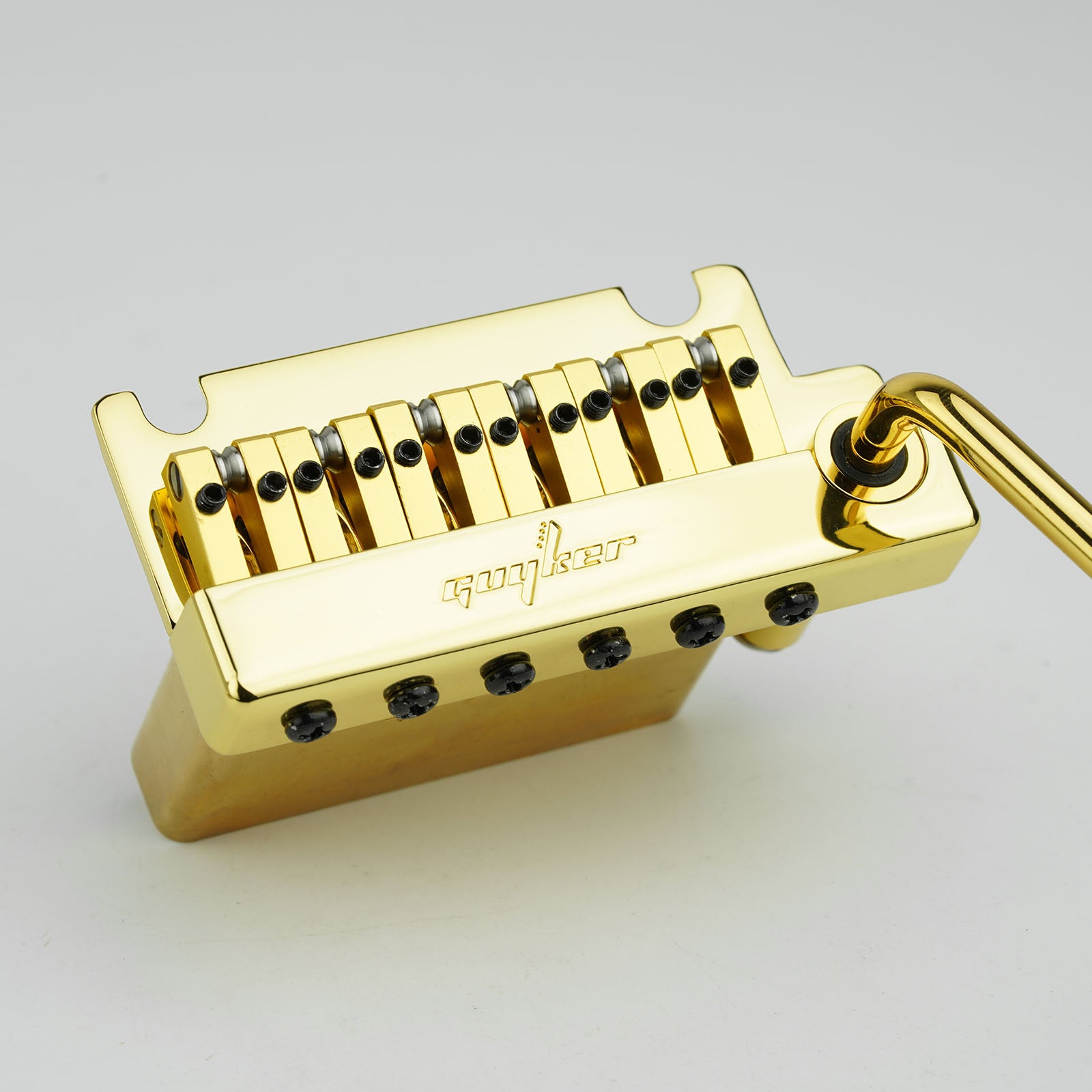 Guyker GG1009-T Non-locking 2 Point Guitar Tremolo Bridge with Brass Saddle Brass Block for Fender Strat