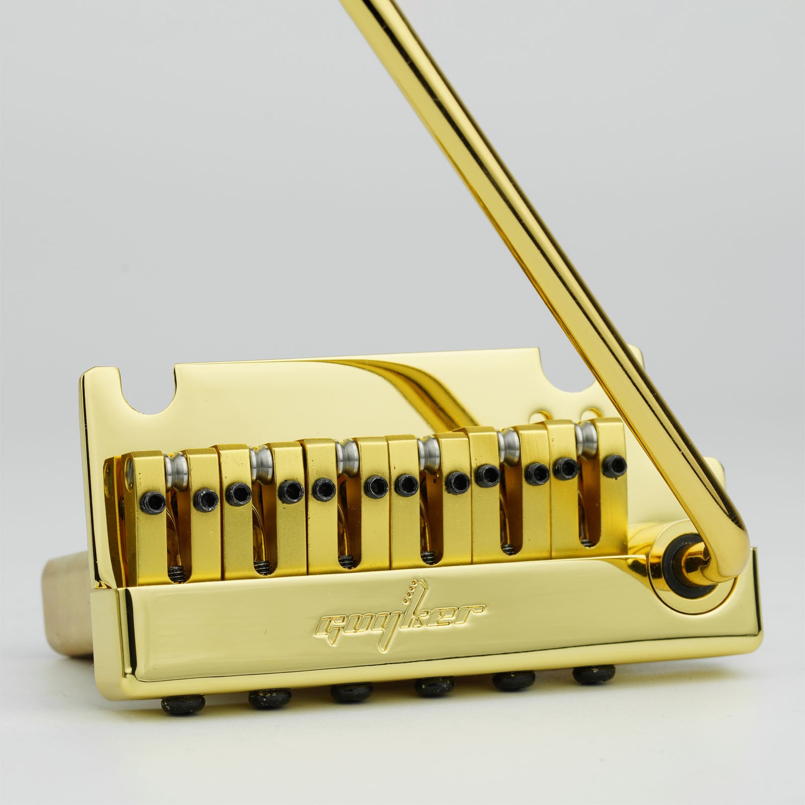 Guyker GG1009-T Non-locking 2 Point Guitar Tremolo Bridge with Brass Saddle Brass Block for Fender Strat