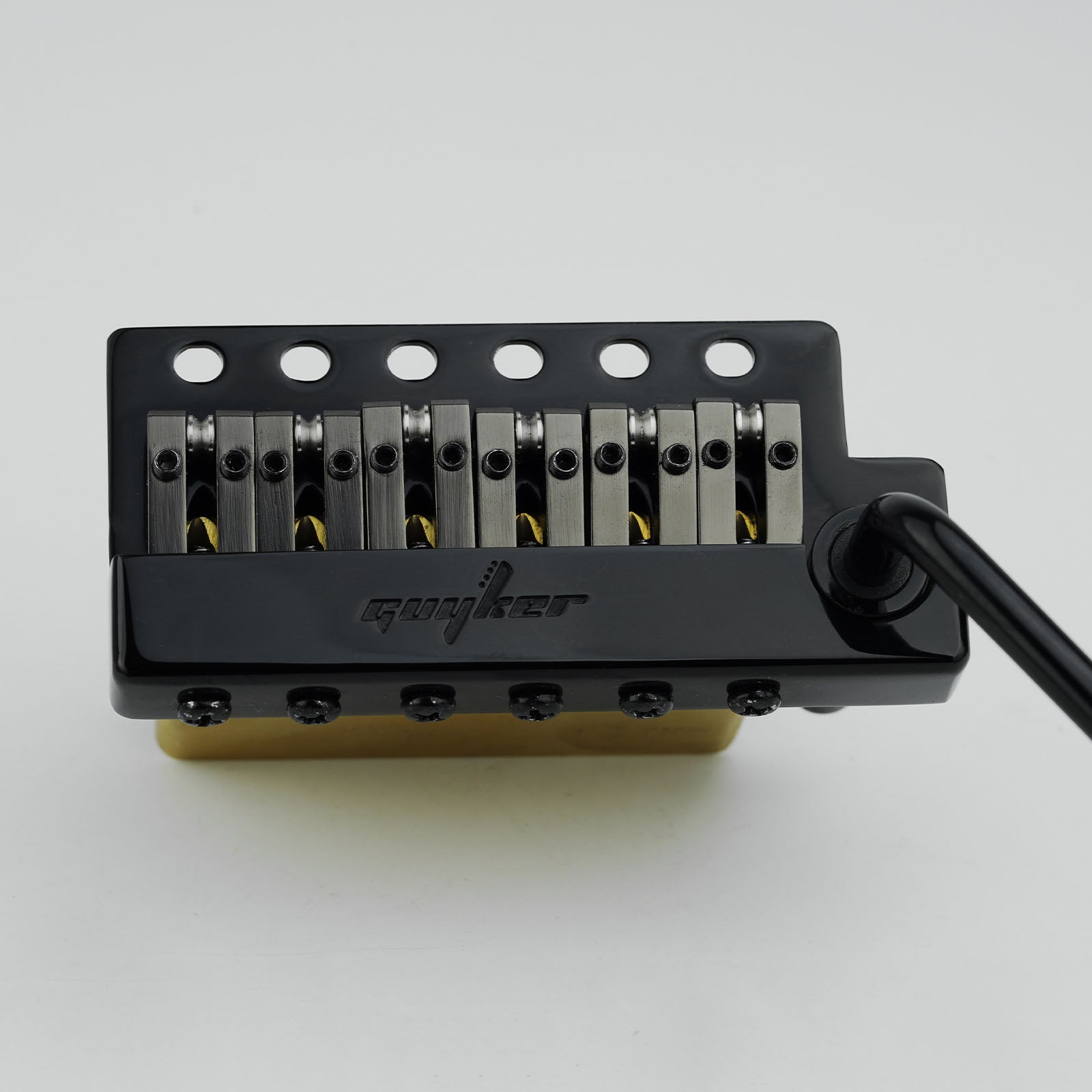 Guyker GG1009A-T Non-locking 2 Point Guitar Tremolo Bridge with Brass Saddle Brass Block for Fender Strat