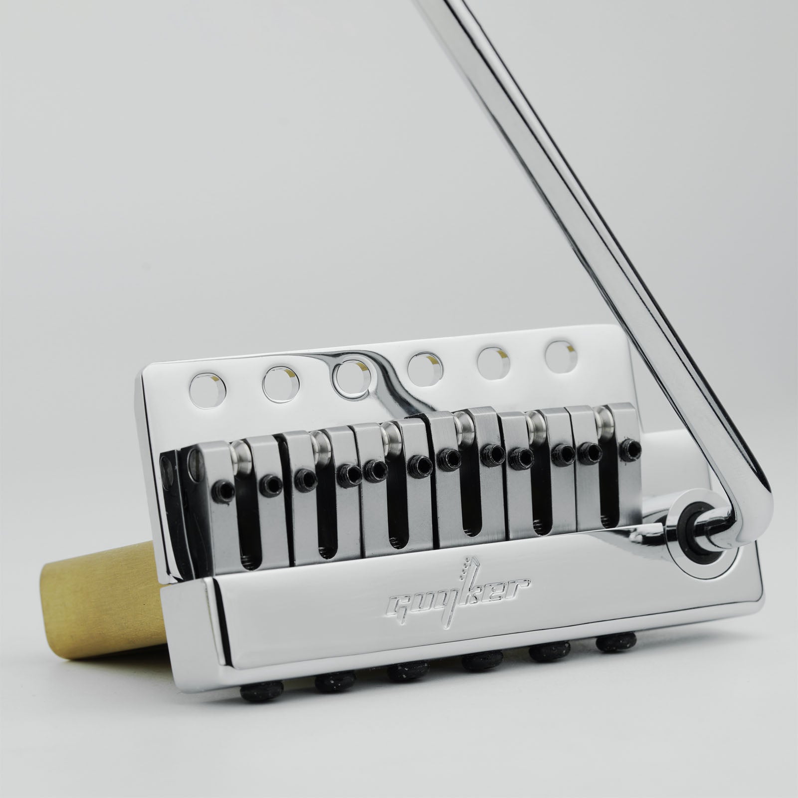 Guyker GG1009A-T Non-locking 2 Point Guitar Tremolo Bridge with Brass Saddle Brass Block for Fender Strat