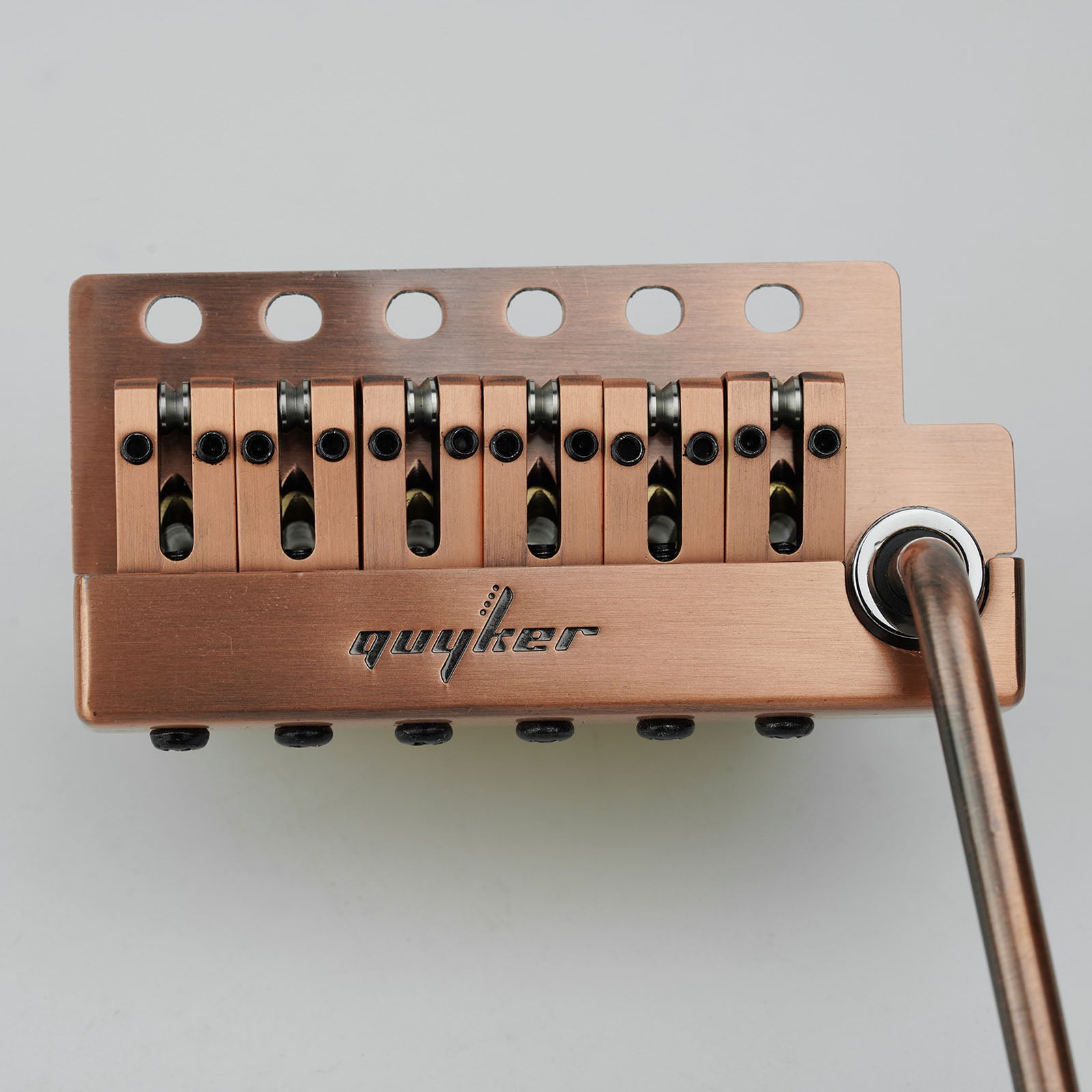 Guyker GG1009A-T Non-locking 2 Point Guitar Tremolo Bridge with Brass Saddle Brass Block for Fender Strat