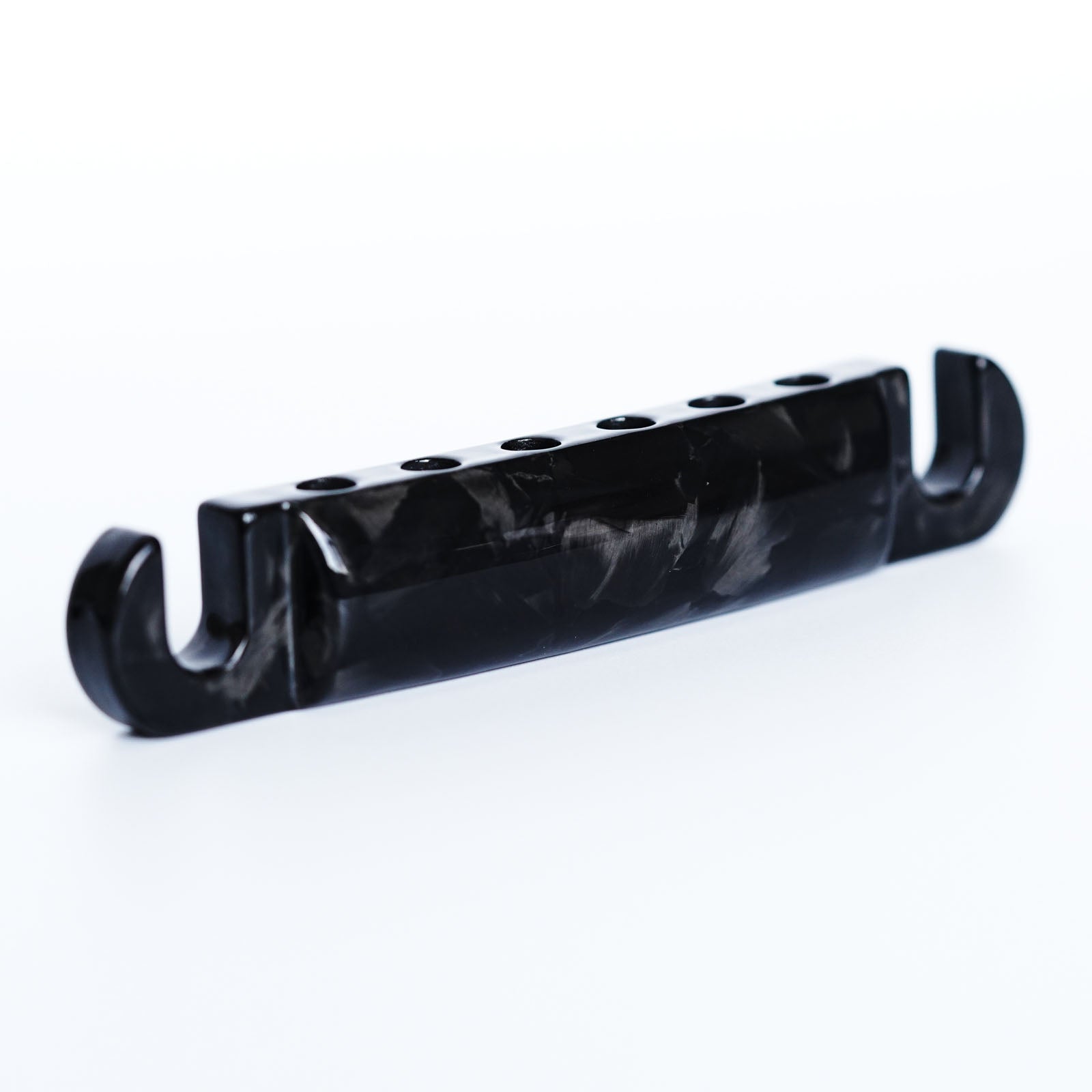 Guyker GS001 Carbon Fiber Tune-O-Matic Tailpiece Stop Bar with Studs for Electric Guitar