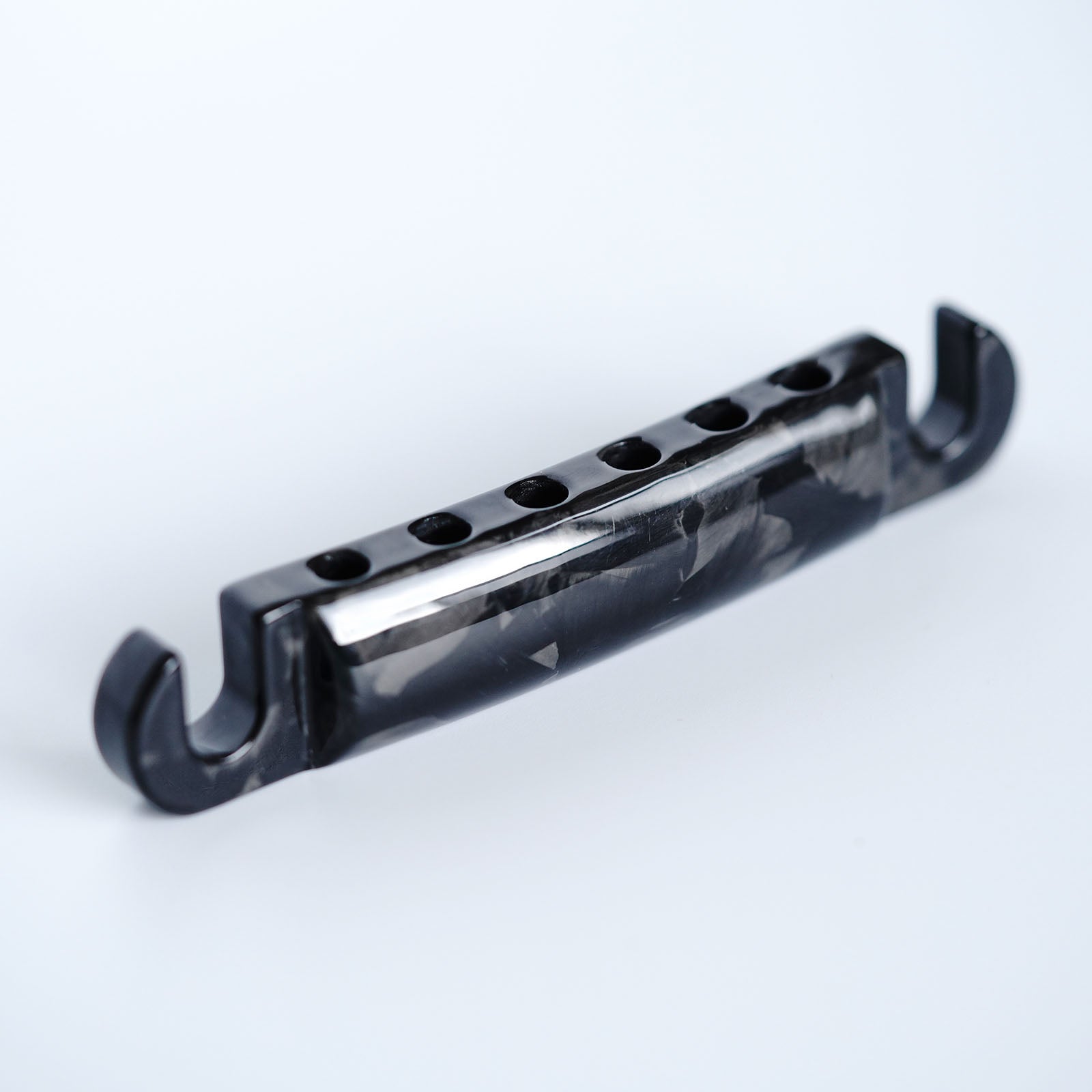 Guyker GS001 Carbon Fiber Tune-O-Matic Tailpiece Stop Bar with Studs for Electric Guitar