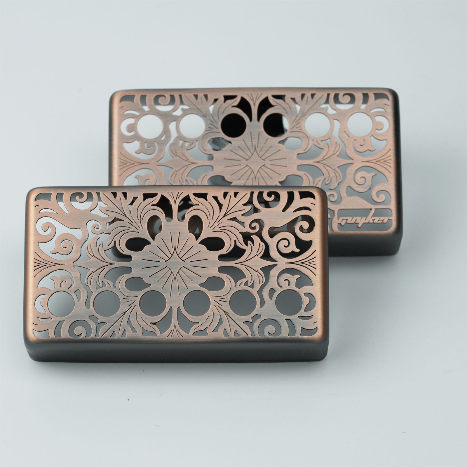 Guyker PC010 50-52MM Nickel Silver Material Humbucker Kaleidoscope Pattern Hollow Design Guitar Pickup Covers Set