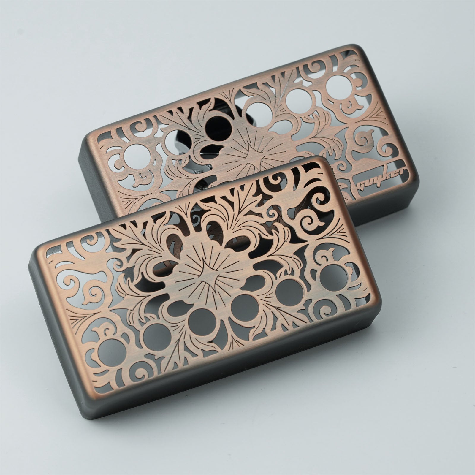 Guyker PC010 50-52MM Nickel Silver Material Humbucker Kaleidoscope Pattern Hollow Design Guitar Pickup Covers Set