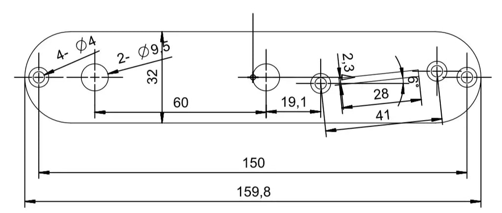 NS005-TI-Titanium Alloy Control Plate Knob Mechanical Pattern for 