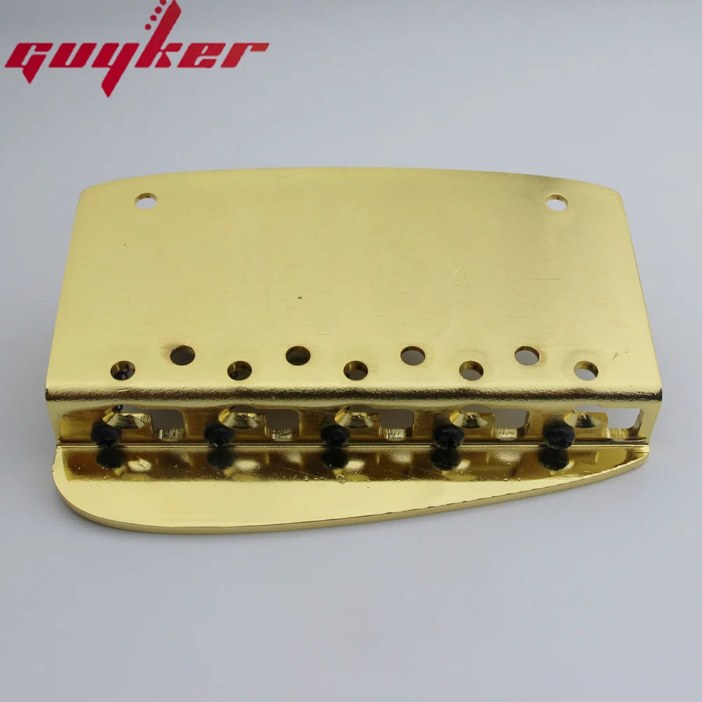 GB2013 Chrome 5 String Hard Tail Fixed Bass Brass Bridge