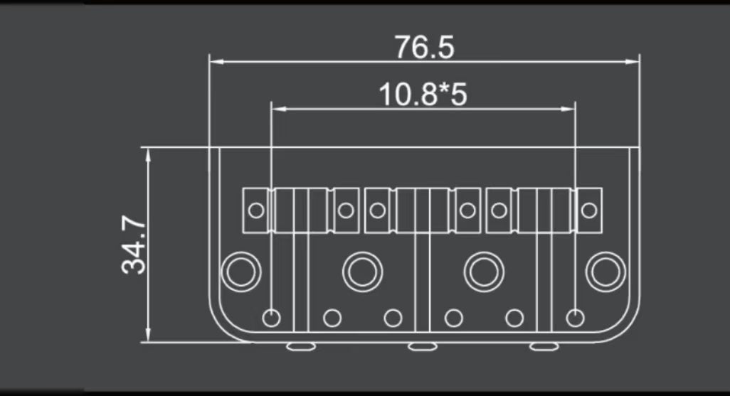 Guyker GT02 Short Bridge With Brass Saddles for Telecaster® Guitar