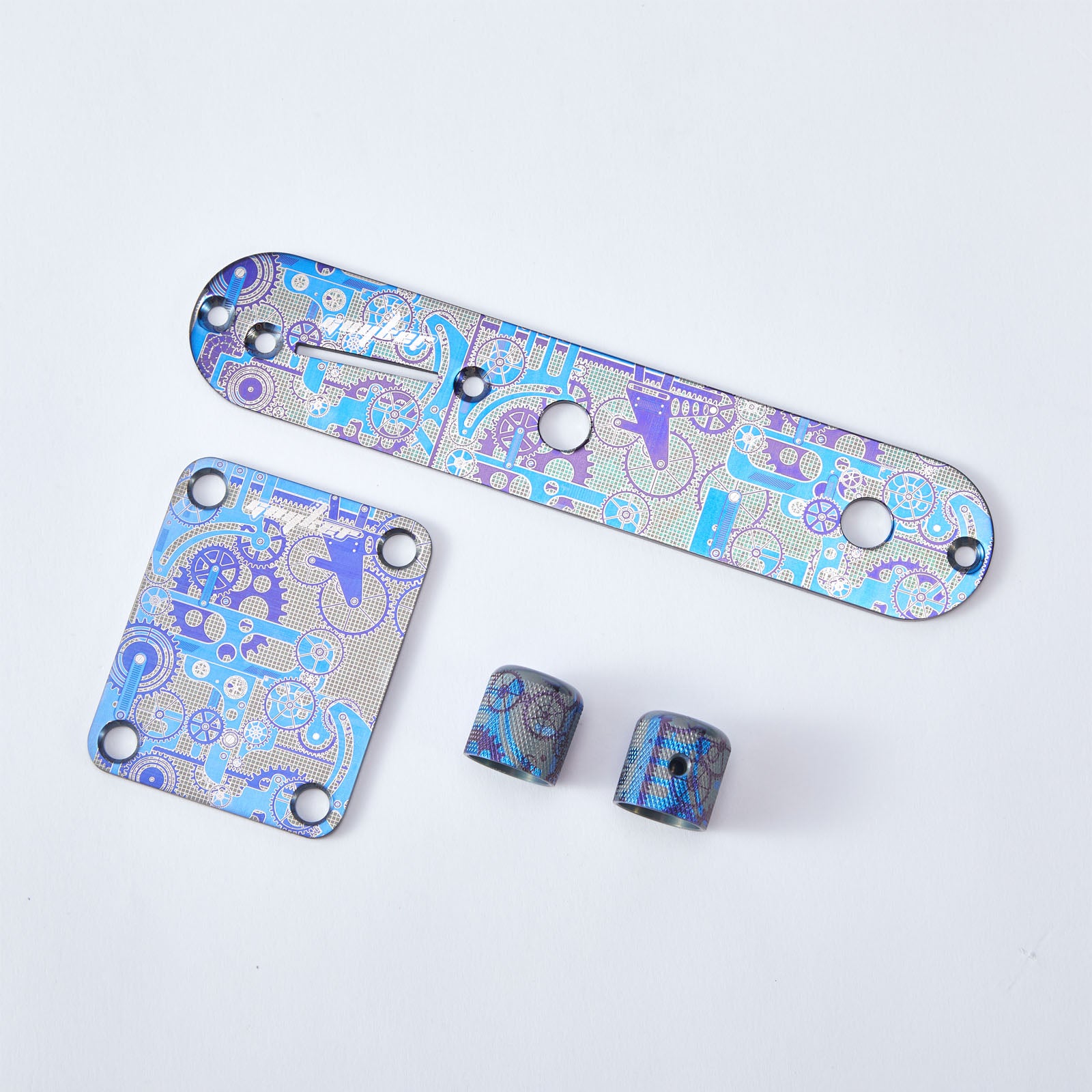 NS005-TI-Titanium Alloy Control Plate Knob Mechanical Pattern for Fend TL Parts Replacement