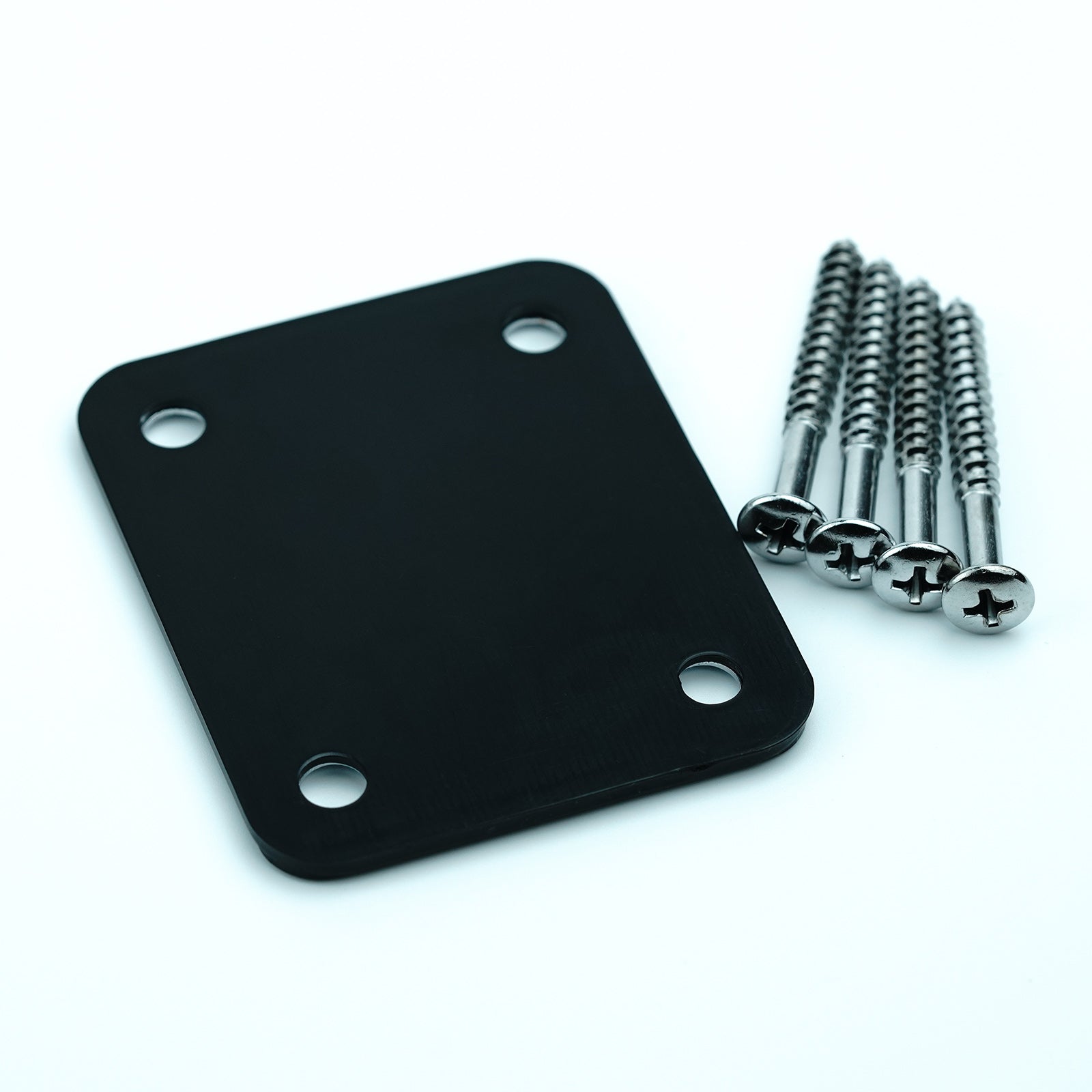 R-1001 Neck Plate 4 Holes For Fender Strat Tele Guitar or Bass Chrome Replacement